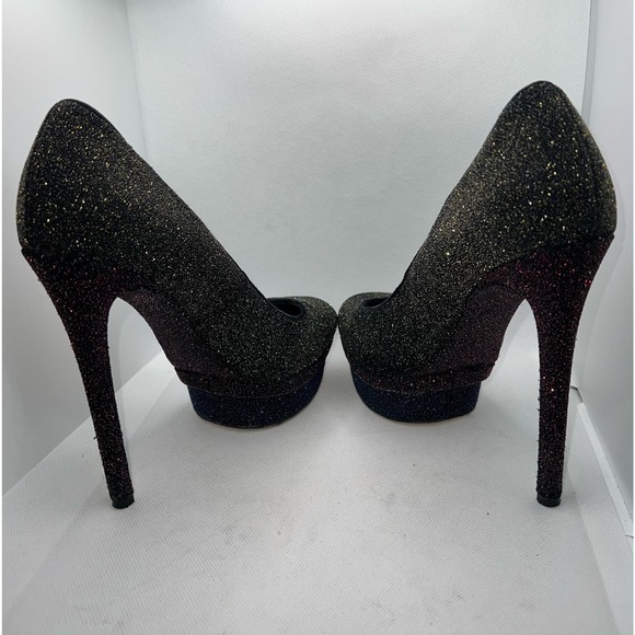 Brian Atwood FONTANNE Glitter Pumps 3 Color Way Sz 39 US 8.5 - Picture 7 of 11